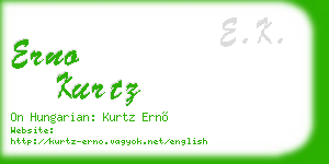erno kurtz business card